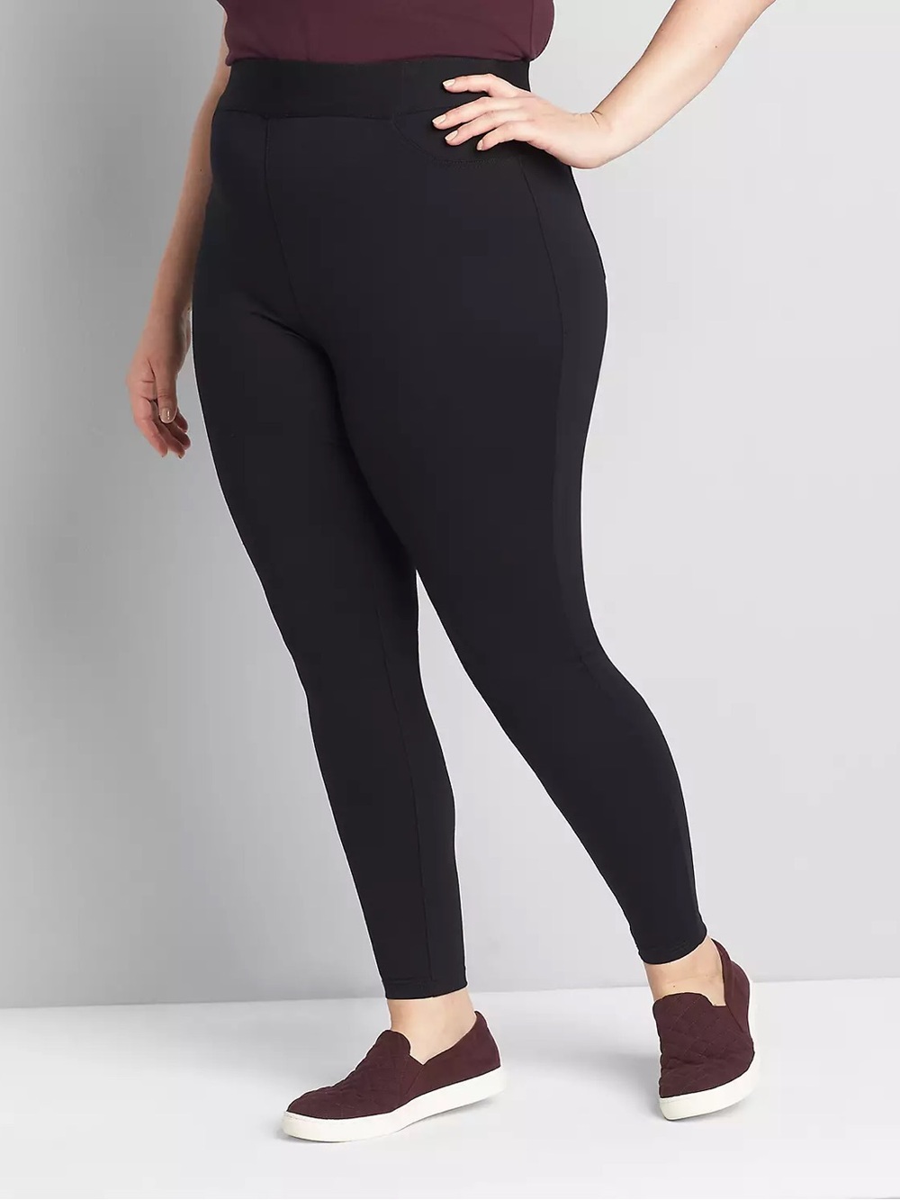 Lane Bryant Black High-Rise Ponte Leggings - Smooth Everyday Fit